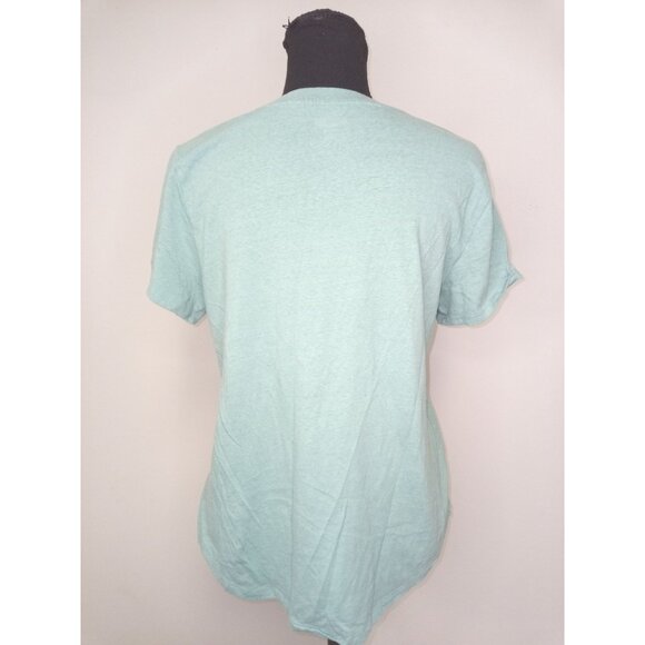 Old Navy Everywhere Green Orange Flower Tee Size Medium - Picture 3 of 6